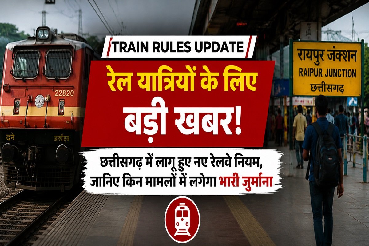 Train Rules Update: रेल यात्रियों के लिए बड़ी खबर! छत्तीसगढ़ में लागू हुए नए रेलवे नियम, जानिए किन मामलों में लगेगा भारी जुर्माना