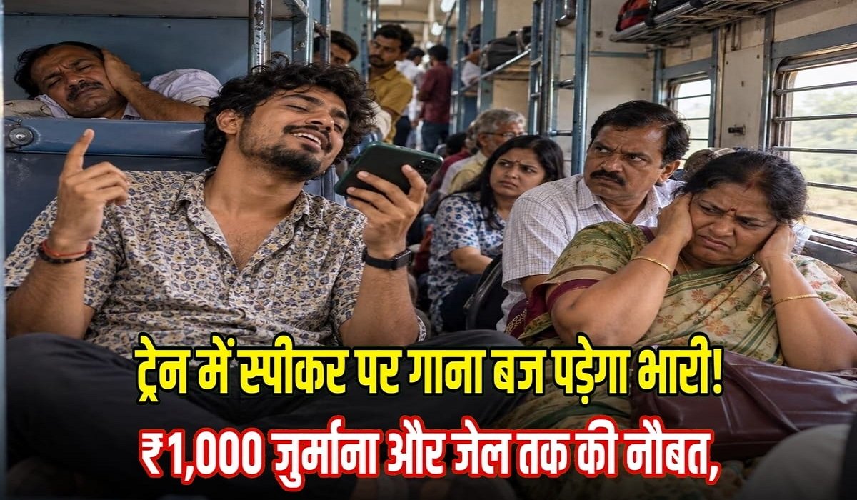 Train Rules Alert: ट्रेन में स्पीकर पर गाना बजाना पड़ेगा भारी! ₹1,000 जुर्माना और जेल तक की नौबत, रेलवे के नियम जान लें